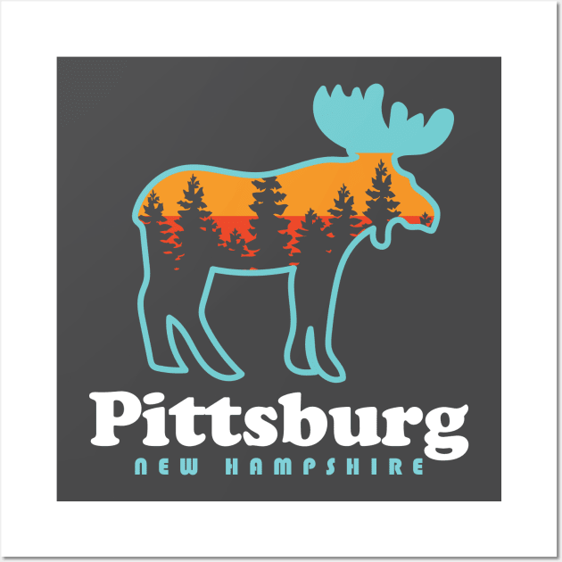 Pittsburg NH Moose Pittsburg New Hampshire Wall Art by PodDesignShop